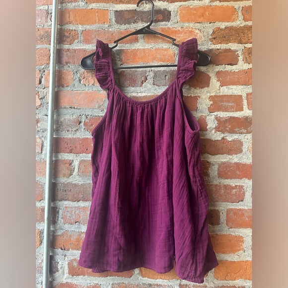 Terra & Sky Women's Plus Size Ruffle Strap Tank Top - Picture 4 of 8